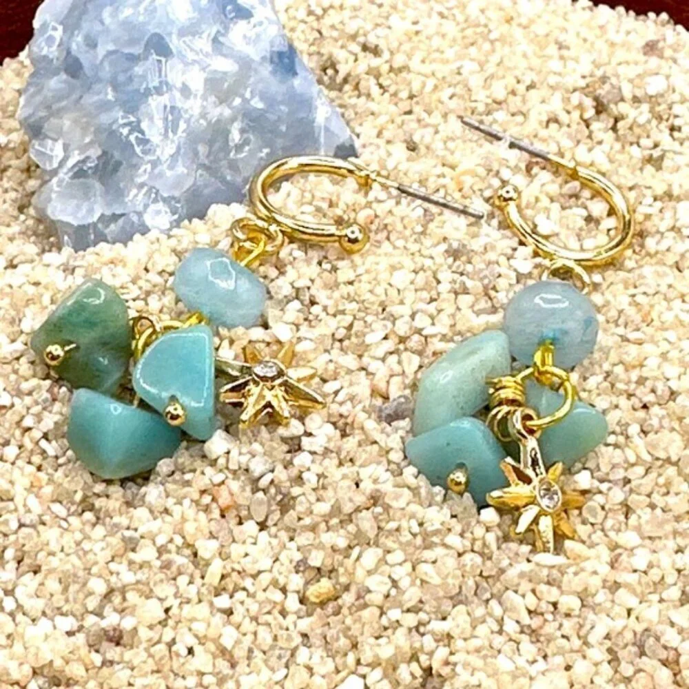 Alquimia Gold and Turquoise Earrings